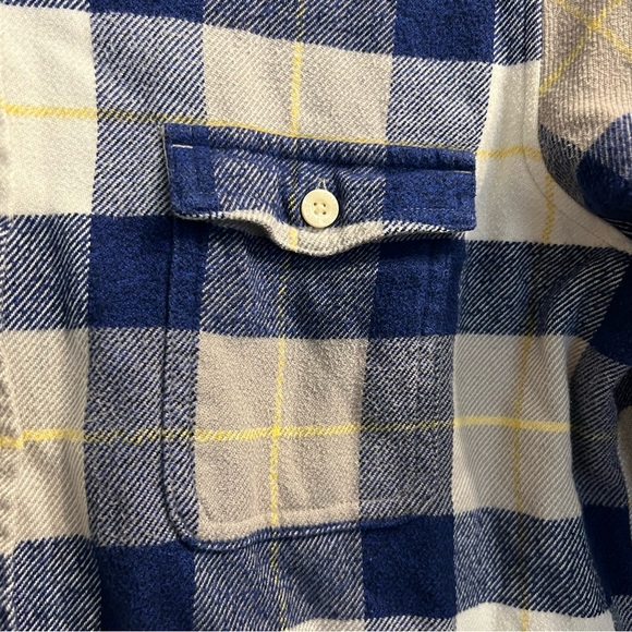 Patagonia organic plaid flannel button up size 10 women’s - Picture 6 of 7